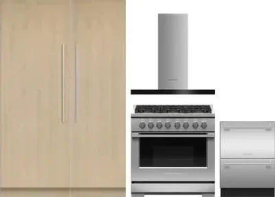 5 Piece Package Includes Refrigerator, Freezer, Range, Hood And Dishwasher